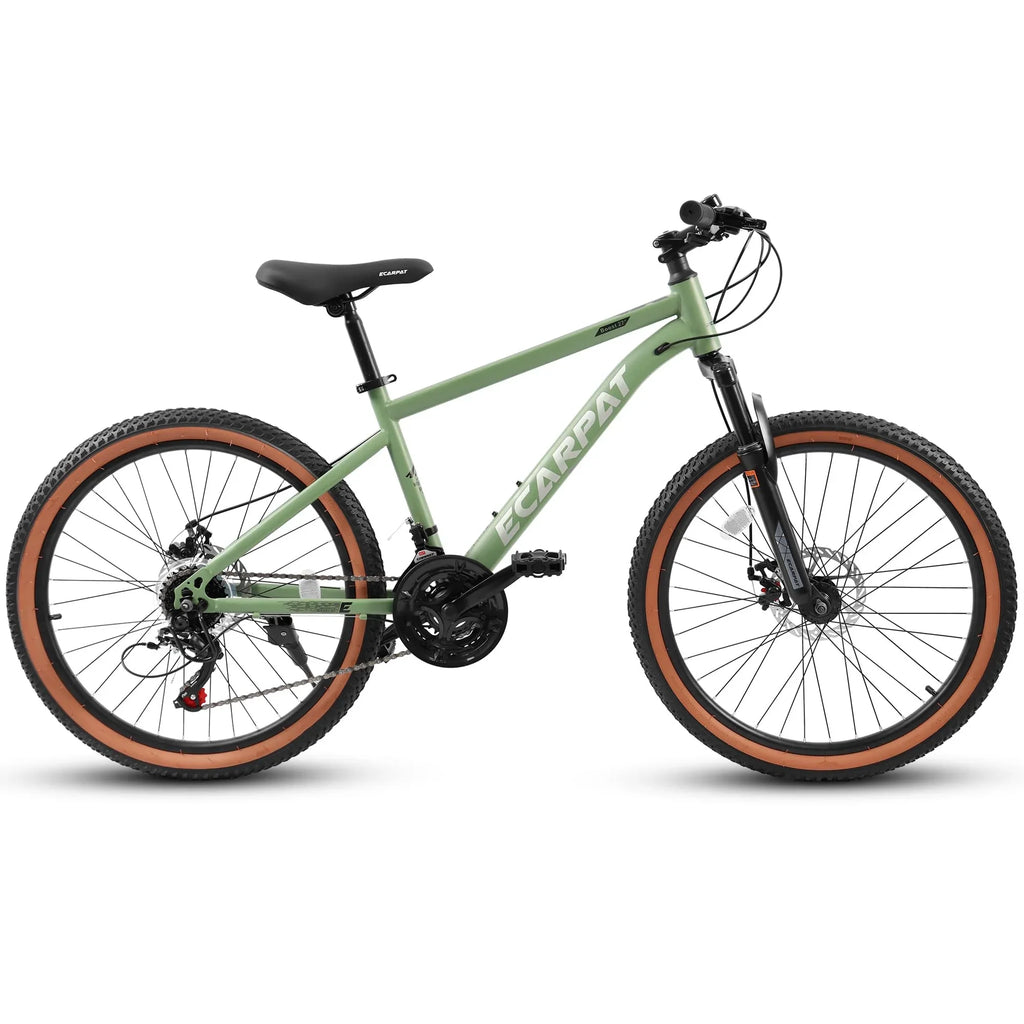 27.5 Inch Mountain Bike for Adults and Teenager, Fits Riders 5 3  5 9 , 21 Speed/High Carbon Steel/Green, Ideal for Commuting and Outdoor Exploration