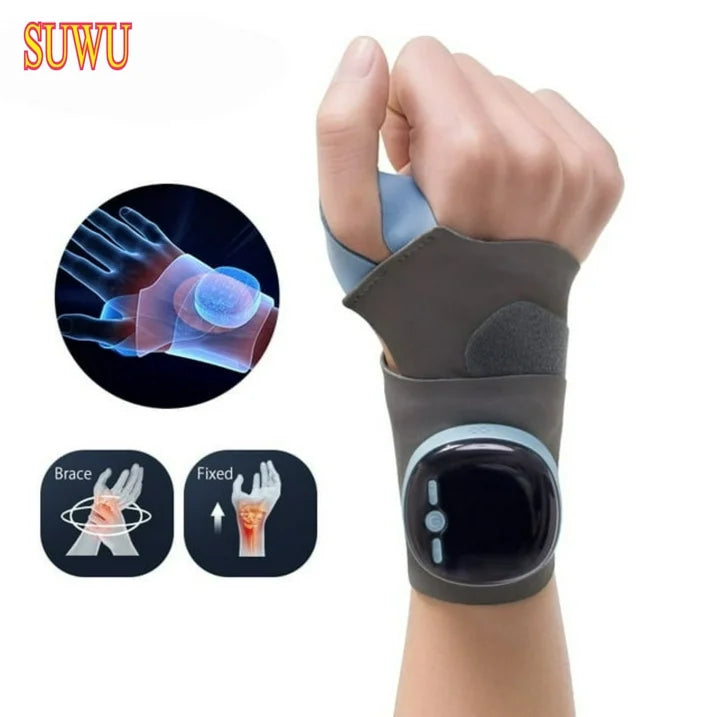 3 in 1 Wrist Support, 3 in 1 Wrist Support Low EMS Therapy, Wrist Brace Carpal Tunnel Right Left Hand for Men Women for Hand and Wrist Support and Tendonitis Arthritis Pain Relief (Grey)