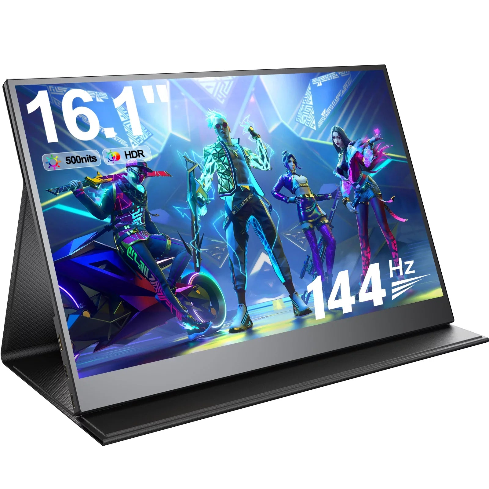 144HZ Gaming Monitor, AZMKOO Portable Monitor 16.1 Inch Full HD 1080P USB C HDMI W/ HDR, FreeSync, Eye Care, Ultra Slim External Second Screen