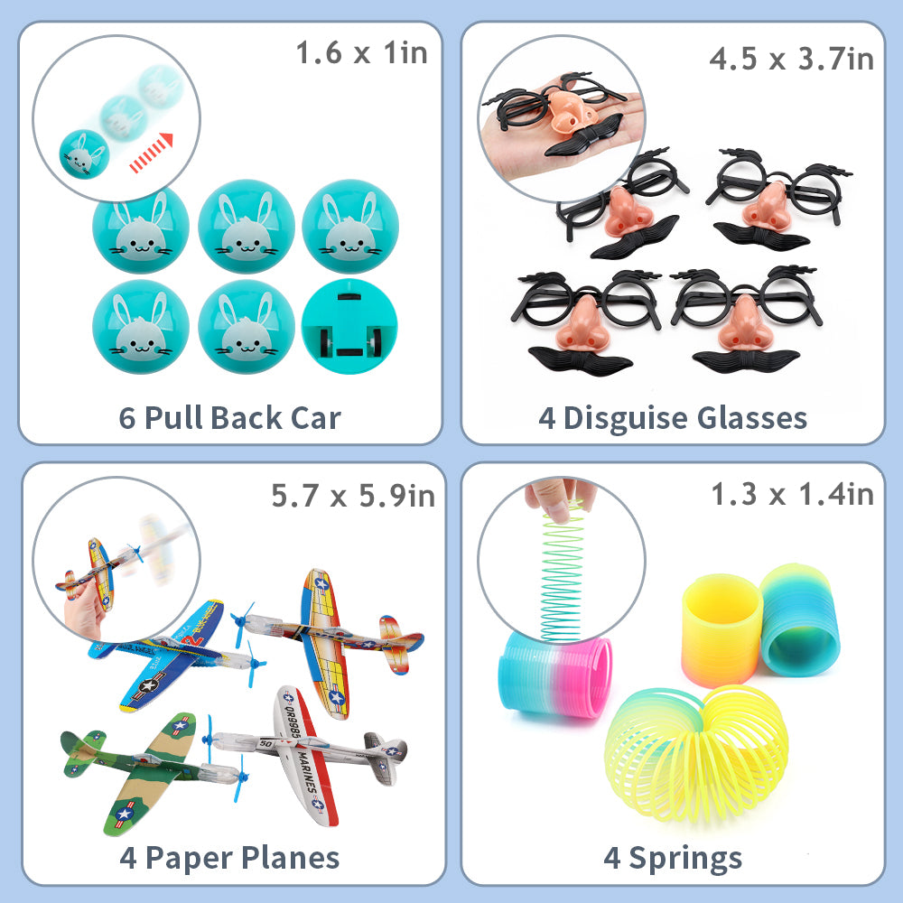 100Pcs Assortment Party Favors Toys for Kids, Premium Mini Cute Favors for All Ages Kids, Prize Box Toys, Goody Bag Fillers, Pinata Stuffers, Carnival Prizes for Boys and Girls