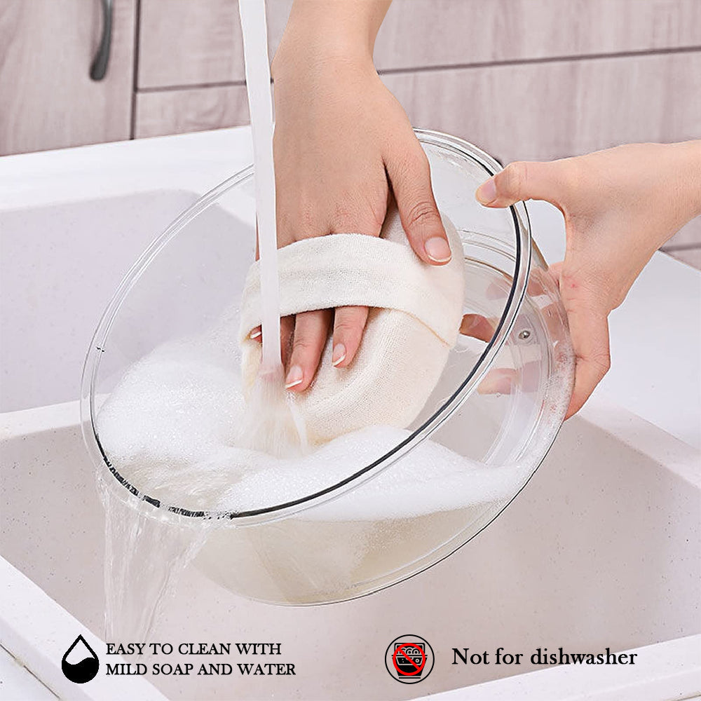 2 Pack Round Plastic Clear Rotating Turntable Organization & Storage Container Bins for Cabinet, Pantry, Fridge, Countertop, Kitchen, Vanity - Spinning Organizer for Spices, Condiments