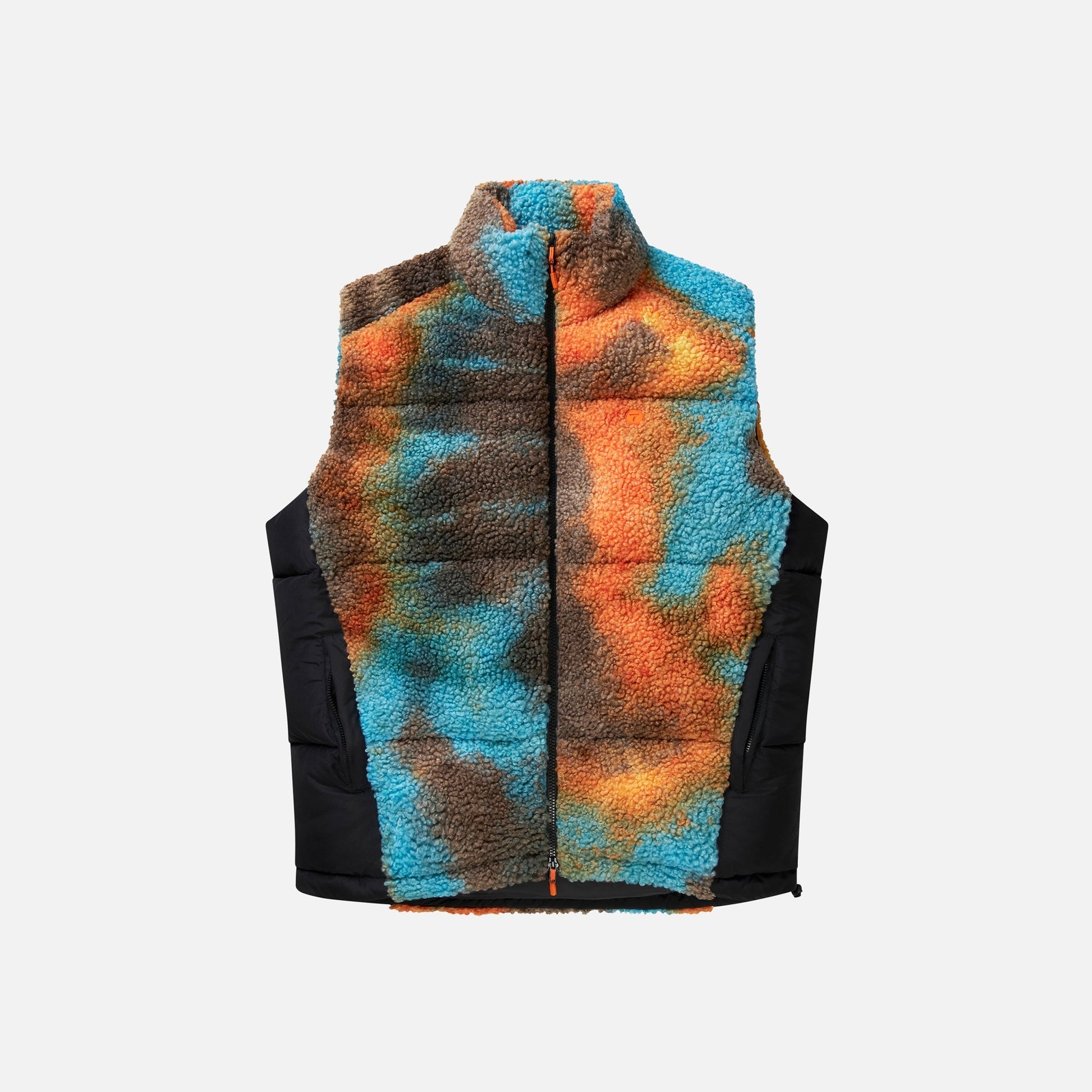 7 Days Active Plar Fleece Padded Vest - Tie Dye Scuba