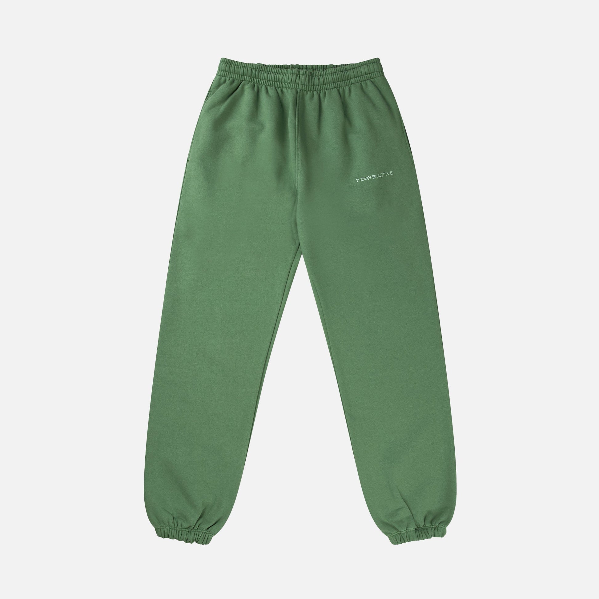 7 Days Active Organic Fitted Sweat Pants - Comfrey